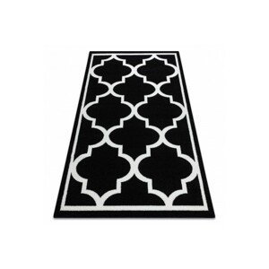 Dywany Lusczow Kusový koberec SKETCH JOHNY černý / bílý, velikost 180x270