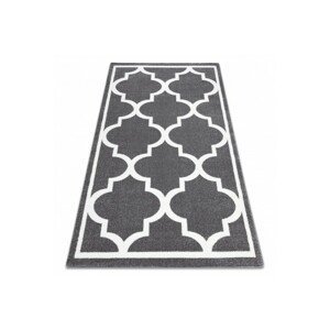 3kraft Kusový koberec SKETCH KIERAN šedý  / bílý trellis, velikost 120x170