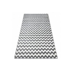 3kraft Kusový koberec SKETCH MIKE šedý / bílý - Cikcak, velikost 140x190