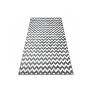 3kraft Kusový koberec SKETCH MIKE šedý / bílý - Cikcak, velikost 180x270