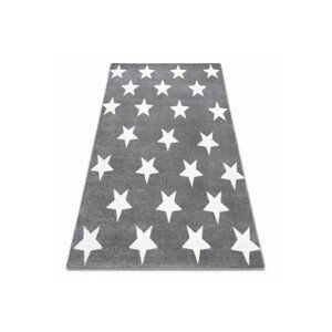 3kraft Kusový koberec SKETCH MIKE šedý / bílý - Hvězda, velikost 240x330