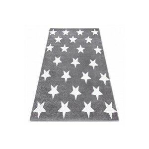 Dywany Lusczow Kusový koberec SKETCH DECLAN šedý / bílý - Hvězda, velikost 280x370