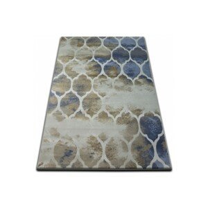 Dywany Lusczow Kusový koberec DROP JASMINE 761 tmavě béžový / světle modrý, velikost 160x220