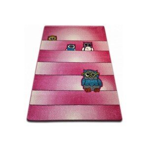 3kraft Kusový koberec KIDS sovy růžový C412, velikost 280x370