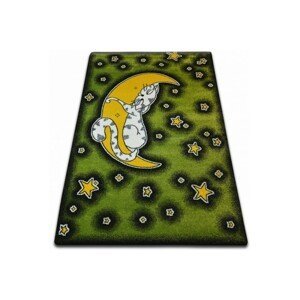 3kraft Kusový koberec KIDS kočka zelený C414, velikost 120x170