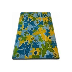 3kraft Kusový koberec KIDS butterfly modrý C429, velikost 140x190