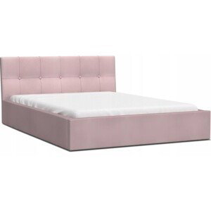 FDM Čalouněná postel RINO Trinity se zvedacím roštem pudrově růžová, velikost 120x200