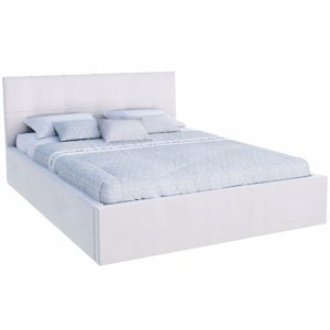 FDM Čalouněná postel RINO Trinity se zvedacím roštem bílá, velikost 120x200