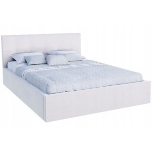 FDM Čalouněná postel RINO Trinity se zvedacím roštem bílá, velikost 140x200