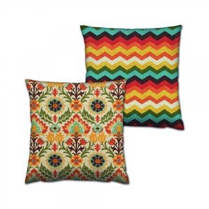 Hanah Home Sada 2 polštářů FUNKY 43x43 cm vícebarevná