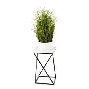 DekorStyle Květinový stojan LOFT III 40 cm černý/bílý