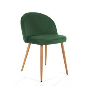 Ak furniture Sametová čalouněná židle Gera zelená