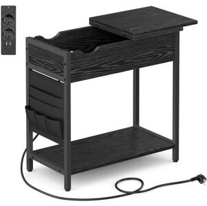 SONGMICS Odkládací stolek Vasagle Laurin s USB porty černý