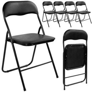 TZB Sada 4 cateringových židlí BASICO černá