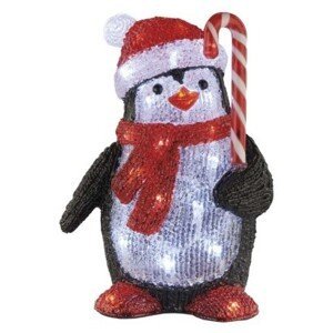 EMOS LED vánoční tučňák Pengu 30,5 cm studená bílá