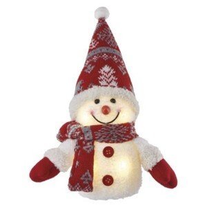 EMOS LED vánoční sněhulák Barney 25 cm teplá bílá