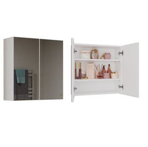TP Living Závěsná koupelnová skříňka POLA 60 cm se zrcadlem bílá