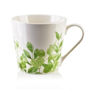 Affekdesign Porcelánový hrnek EDDY II 400 ml bílý/zelený