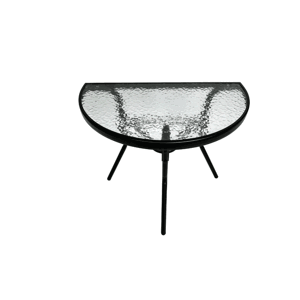 Kontrast Zahradní půlkruhový stůl Lipari černý