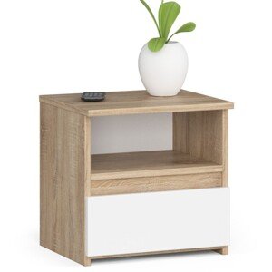 Ak furniture Noční stolek CL1 dub sonoma/bílý