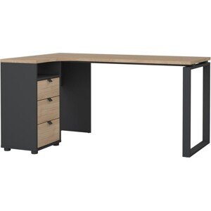 Tvilum Rohový psací stůl Sigaly 600/03 150 cm šedý/hickory Jackson