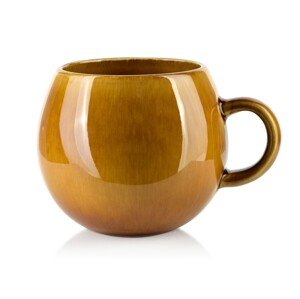 Affekdesign Porcelánový hrnek Lota 450 ml tmavě žlutý