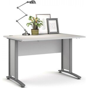 Tvilum Psací stůl Office 80400/70 120 cm bílý/stříbrný