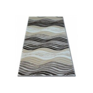 Dywany Lusczow Kusový koberec ACRYLOVY YAZZ 1760 hnědý / tmavě béžový, velikost 80x150