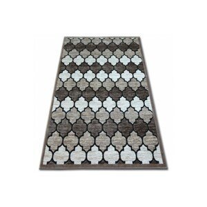 Dywany Lusczow Kusový koberec ACRYLOVY YAZZ 3766 tmavě béžový / losos trellis, velikost 160x220