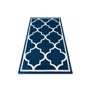 3kraft Kusový koberec SKETCH LIAM modrý / bílý, velikost 120x170