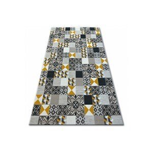3kraft Kusový koberec LISBOA 27218/255 čtverce žlutý portugal, velikost 120x170