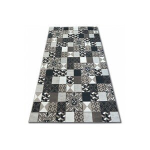 3kraft Kusový koberec LISBOA 27218/985 čtverce hnědý portugal, velikost 120x170