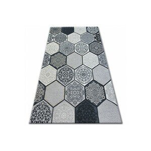 3kraft Kusový koberec LISBOA carpet LISBOA 27212/356 šestiúhelník / plástev medu / šedý, velikost 120x170