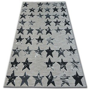 Dywany Lusczow Kusový koberec LISBOA 27219/956 hvězda černý, velikost 80x150
