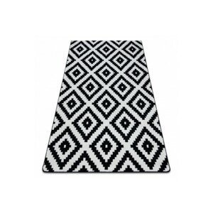 3kraft Kusový koberec SKETCH PHILIP bílý / černý - čtverce, velikost 80x150