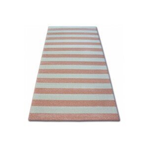 3kraft Kusový koberec SKETCH MATT růžový / krémový - pásky, velikost 160x220