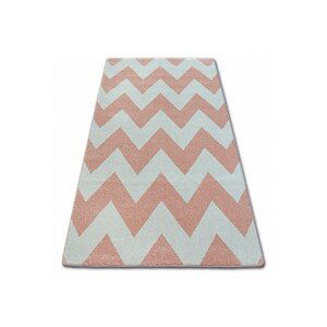 Dywany Lusczow Kusvoý koberec SKETCH LEE růžový / krémový - Cikcak, velikost 120x170