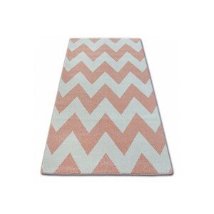 Dywany Lusczow Kusvoý koberec SKETCH LEE růžový / krémový - Cikcak, velikost 160x220