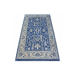 3kraft Kusový koberec ARGENT - W7039 květiny námořnická modrá / krémový, velikost 160x220