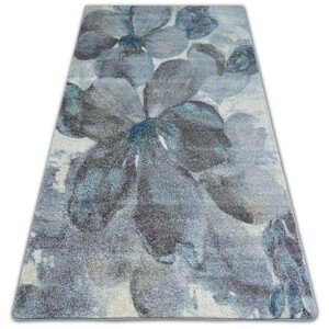3kraft Kusový koberec NORDIC květiny šedý / hnědý FD291, velikost 80x150