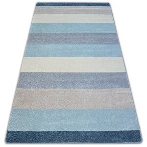 3kraft Kusový koberec NORDIC pásy krémový / modrý G4577, velikost 160x220