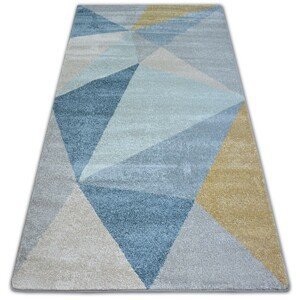 3kraft Kusový koberec NORDIC SOLID krémový / modrý G4576, velikost 120x170