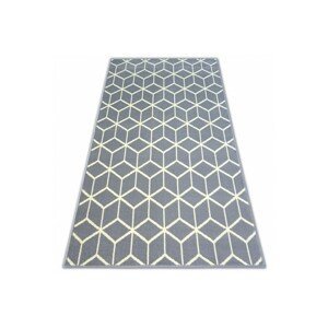 3kraft Kusový koberec BCF BASE CUBE 3956 čtverce- šedý, velikost 185x270