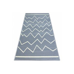 Dywany Lusczow Kusový koberec BCF BASE CROOKED 3962 CIKCAK šedý, velikost 160x220