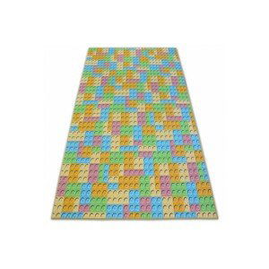 Dywany Lusczow Dětský kusový koberec LEGO zelený, velikost 170x170