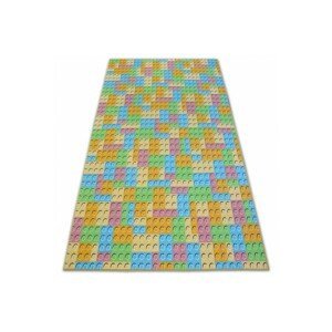 Dywany Lusczow Dětský kusový koberec LEGO zelený, velikost 100x150