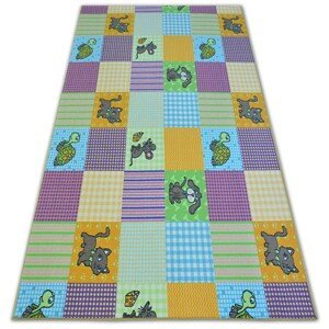Dywany Lusczow Dětský kusový koberec PETS modro-fialový, velikost 170x170