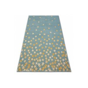 3kraft Kusový koberec PASTEL 18408/032 - hvězda / tyrkysový zlatý krémový, velikost 120x170