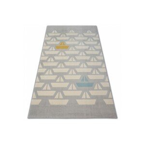 3kraft Kusový koberec PASTEL 18411/052 - loďky / šedý krémový tyrkysový zlatý, velikost 120x170