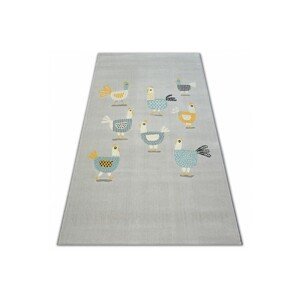 3kraft Kusový koberec PASTEL 18413/052 - kuřata / šedý tyrkysový, velikost 120x170